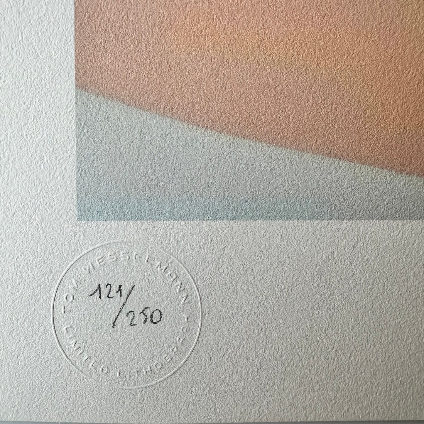 Genummerde editie TOM WESSELMANN Sunset flower Nude - Certificaat - Limited lithografie - Pop art --