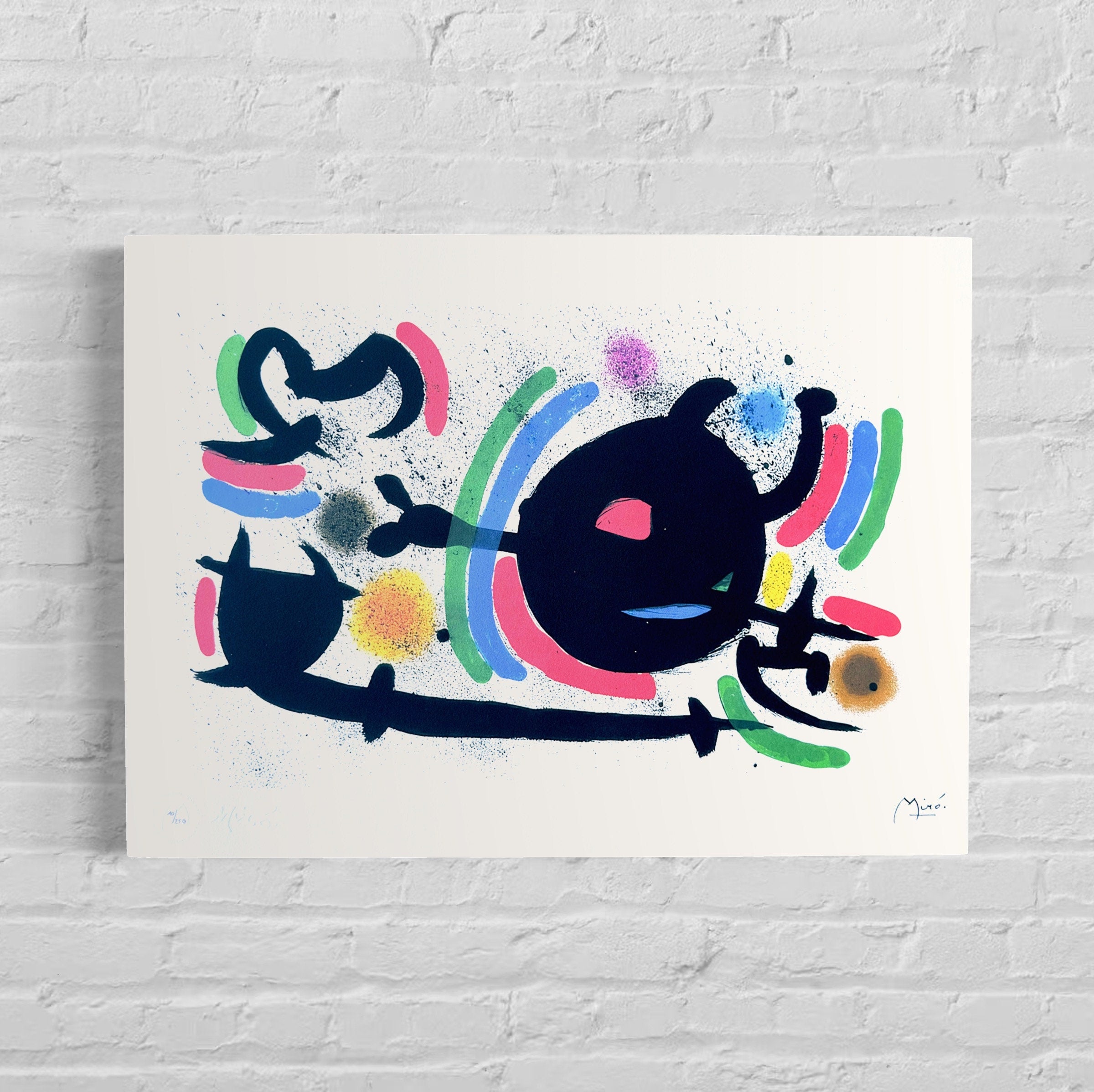 Genummerde editie Joan Miró, Abstract prachtige levendige kleuren - Gesigneerd - Certificaat - limited Barcelona Espana -