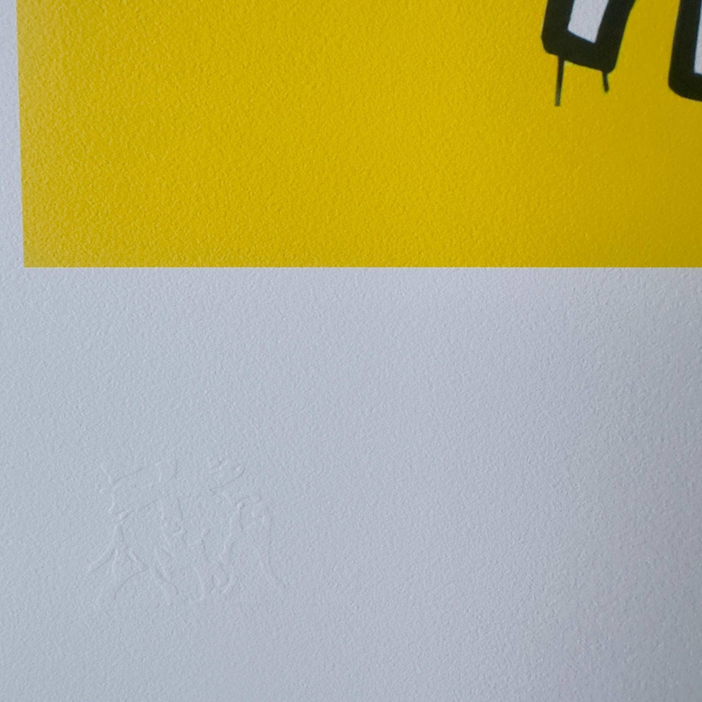 Genummerde editie BANKSY Barking dog (geel) Gesigneerd - certificaat - Wall Art, Grafitti Art, Lithograph, Stencil Art