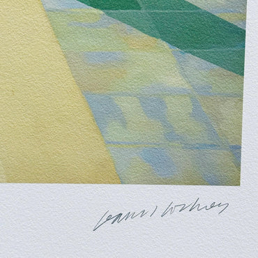 Genummerde editie DAVID HOCKNEY - Zwembad met mensen - Certificaat - Limited lithografie - muurdecoratie - after