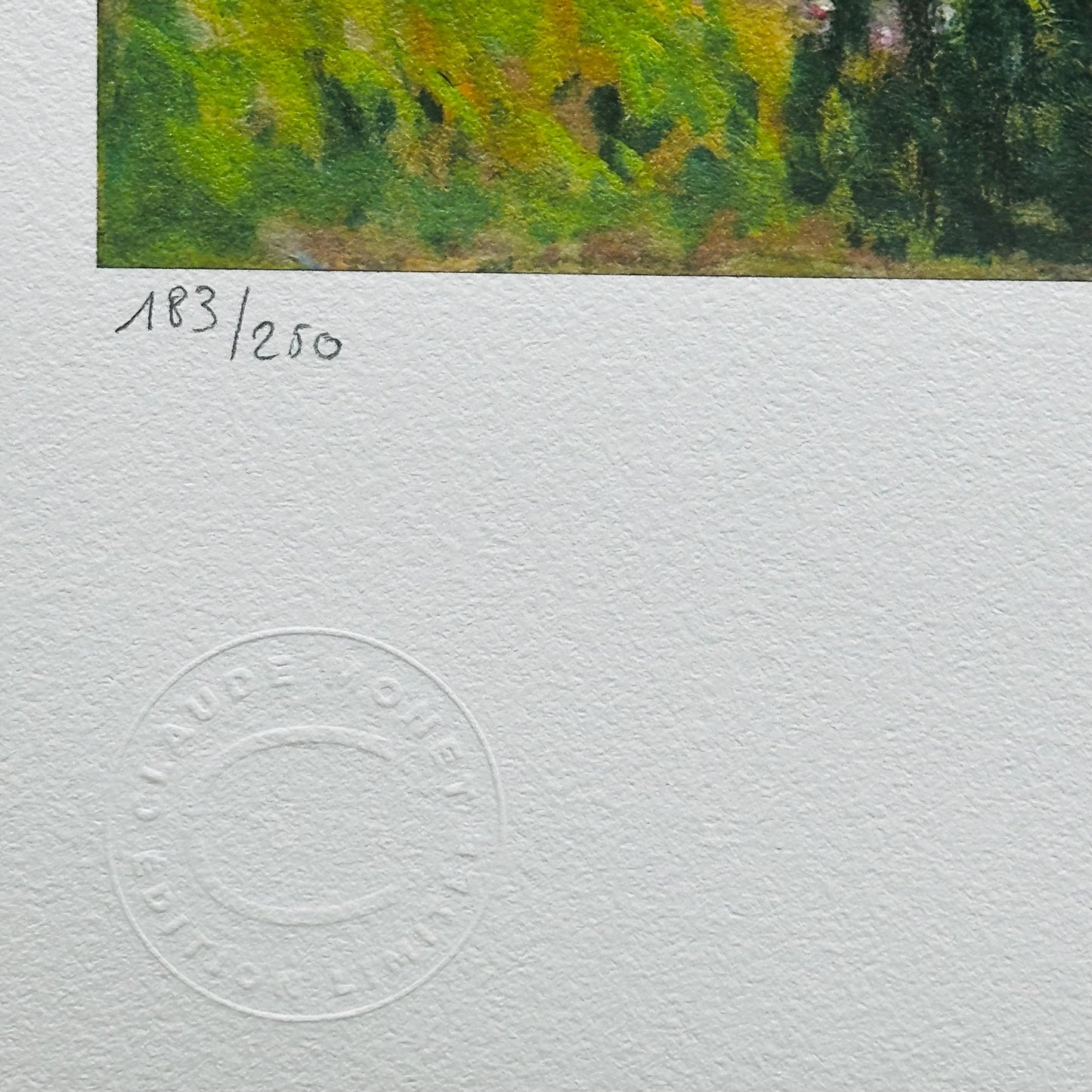Genummerde editie Claude Monet," Kind en vrouw met paraplu- Certificaat - kunstdecoratie - unieke kunst lithograph after