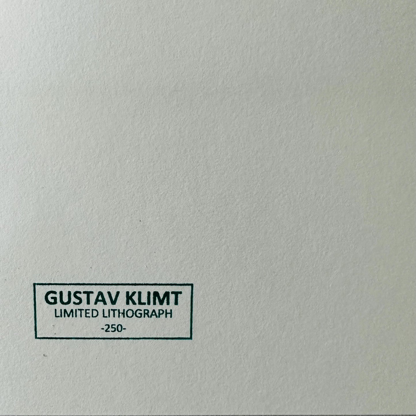 Genummerde editie Gustav Klimt," man en vrouw "de kus"- Certificaat - kunstdecoratie - unieke kunst lithograph after