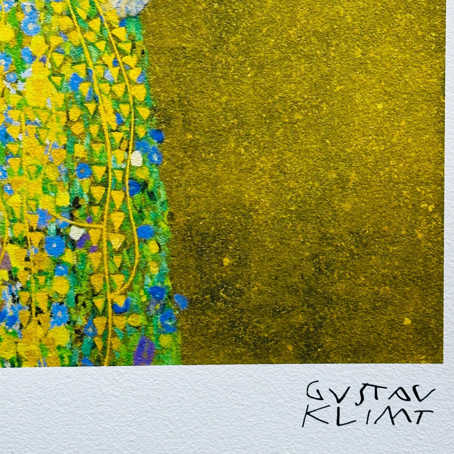 Genummerde editie Gustav Klimt," man en vrouw "de kus"- Certificaat - kunstdecoratie - unieke kunst lithograph after