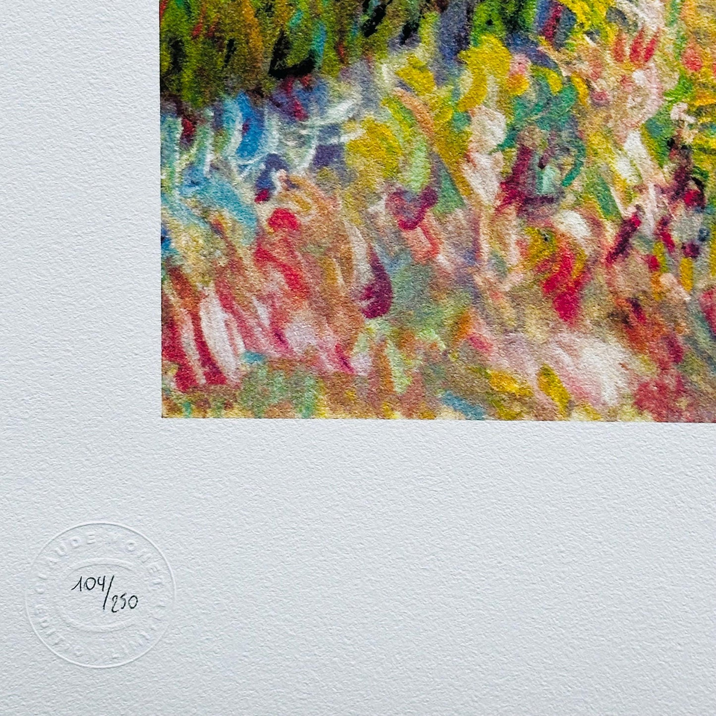 Genummerde editie Claude Monet," vrouw met paraplu- Certificaat - kunstdecoratie - unieke kunst lithograph after