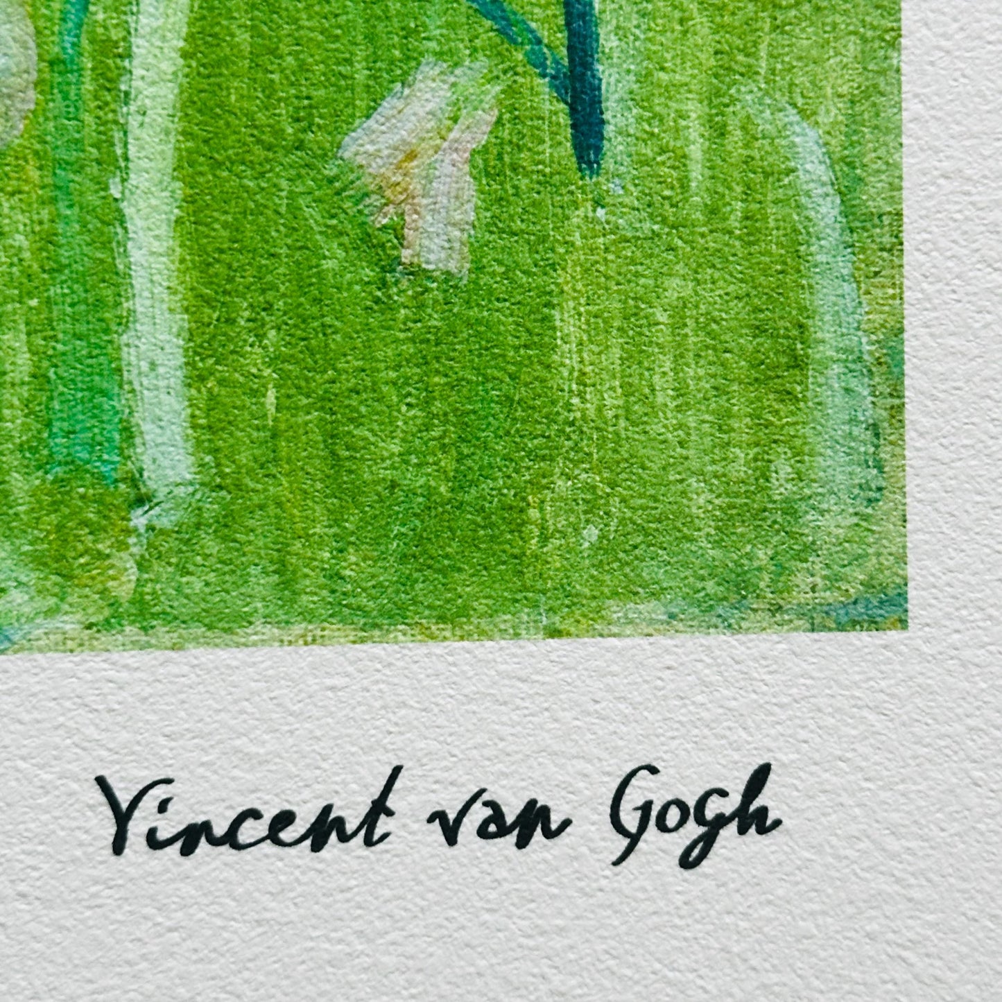 Genummerde editie VINCENT VAN GOGH "Meisje in het wit" Gesigneerd - Certificaat - Limited lithografie - Nederlandse kunstenaar - after