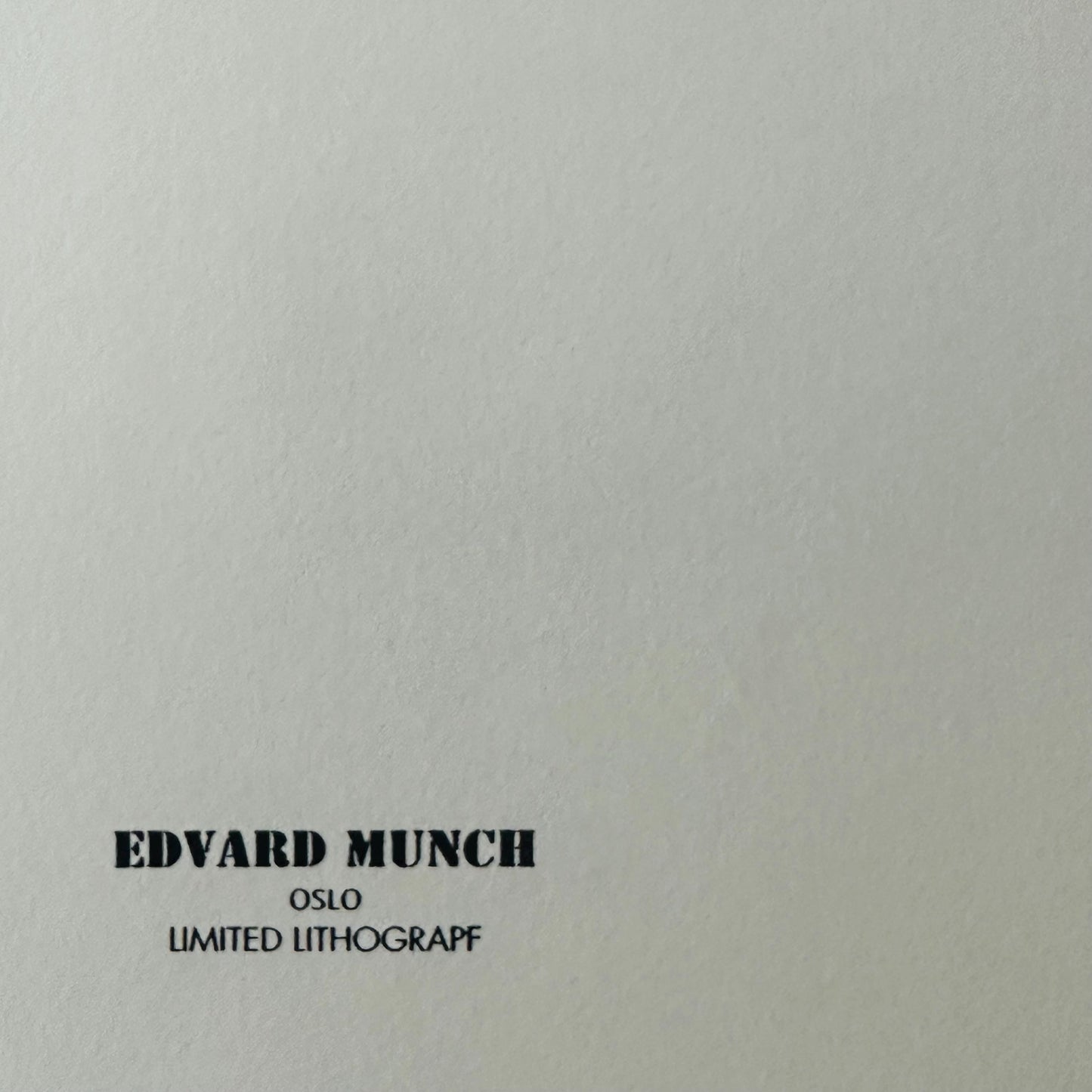 Genummerde editie EDVARD MUNCH "The Cream" Gesigneerd - Certificaat - Limited lithografie - Noorse kunstenaar - after