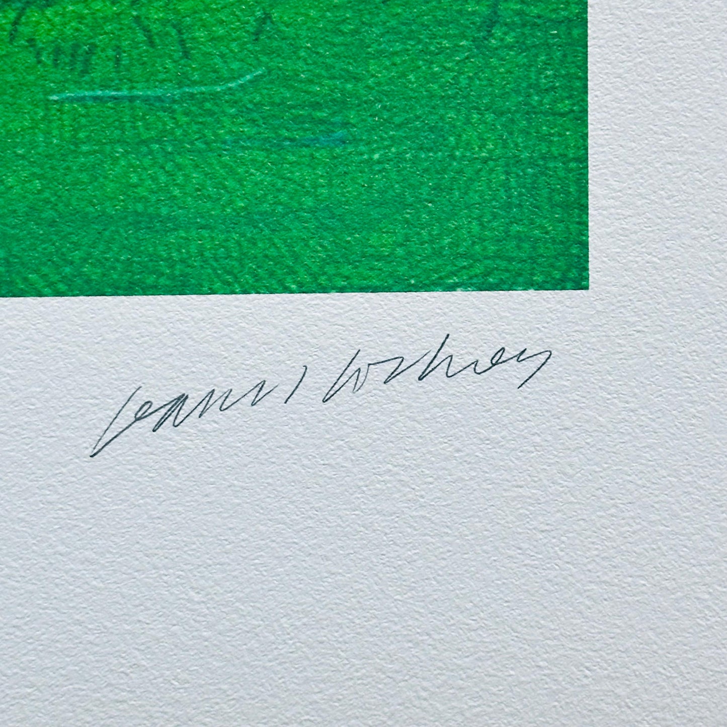 Genummerde editie DAVID HOCKNEY - Huis met 2 figuren - Certificaat - Limited lithografie - muurdecoratie - after