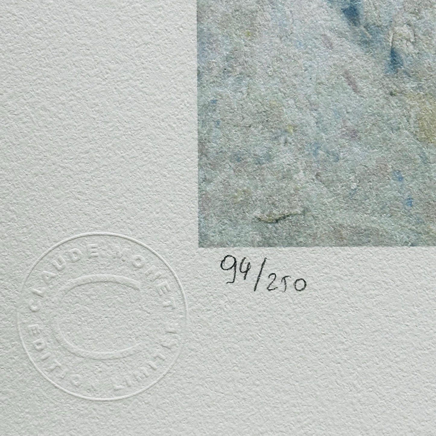 Genummerde editie Claude Monet," le pie " sneeuw landschap - Certificaat - kunstdecoratie - unieke kunst lithograph after