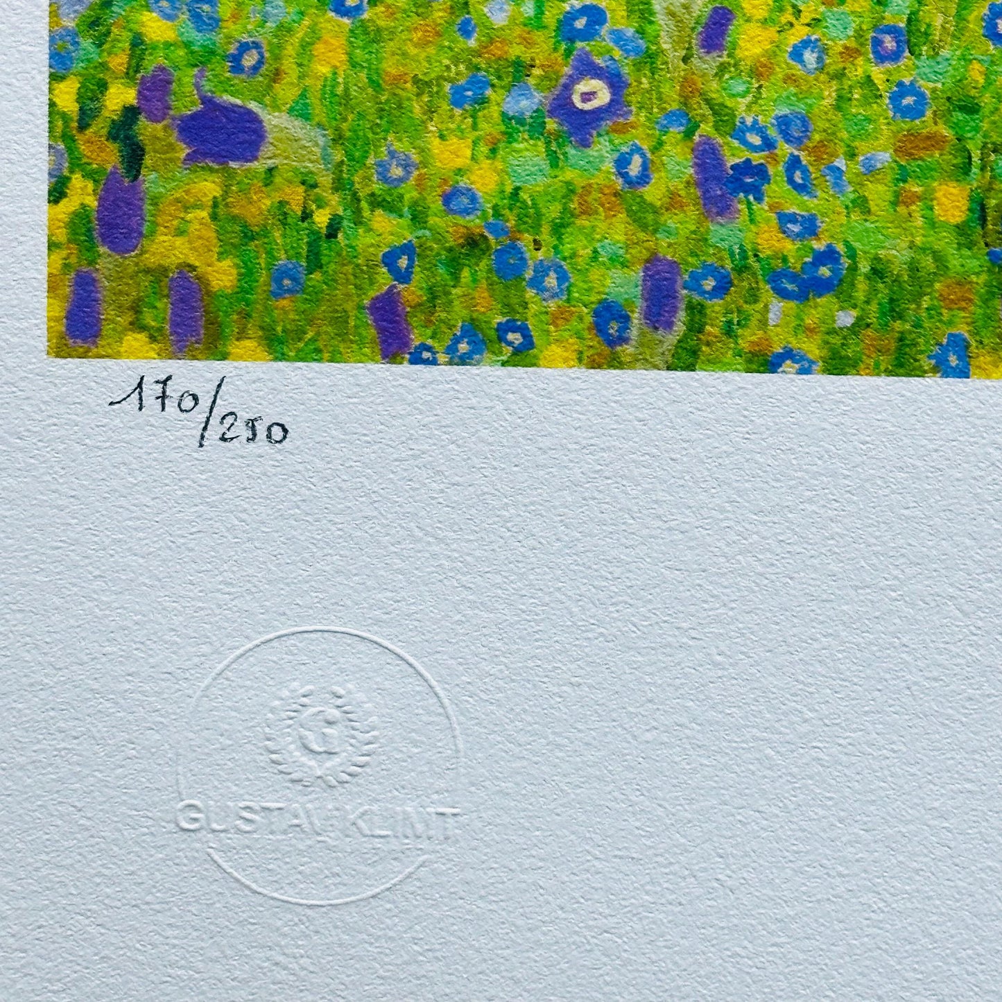 Genummerde editie Gustav Klimt," man en vrouw "de kus"- Certificaat - kunstdecoratie - unieke kunst lithograph after