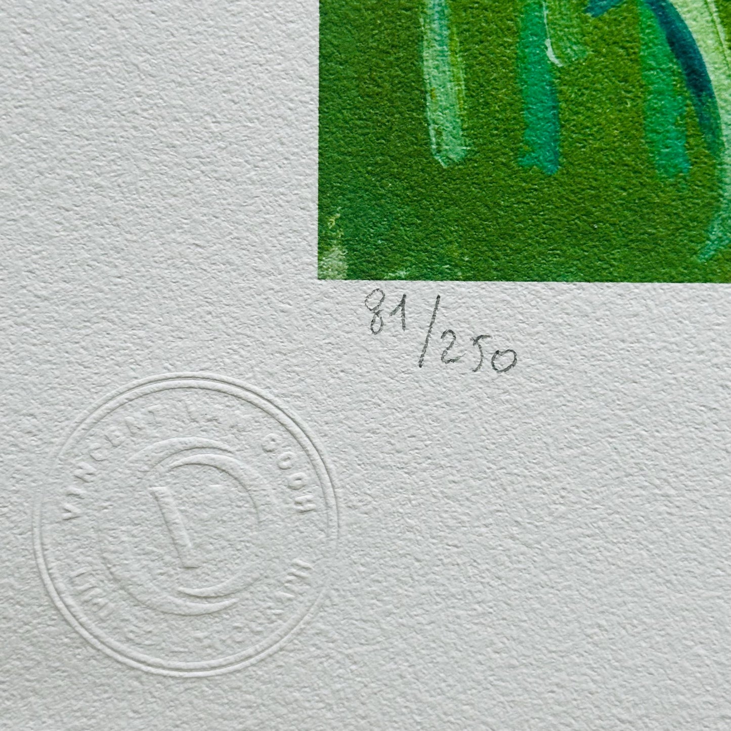 Genummerde editie VINCENT VAN GOGH "Meisje in het wit" Gesigneerd - Certificaat - Limited lithografie - Nederlandse kunstenaar - after