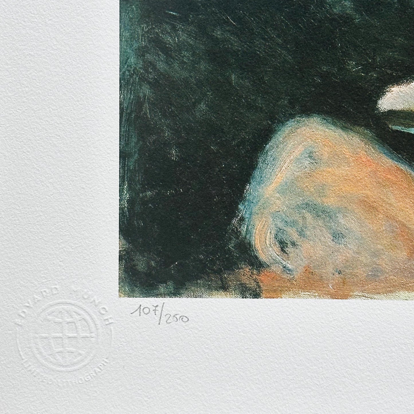 Genummerde editie EDVARD MUNCH "Melancholy" Gesigneerd - Certificaat - Limited lithografie - Noorse kunstenaar - after