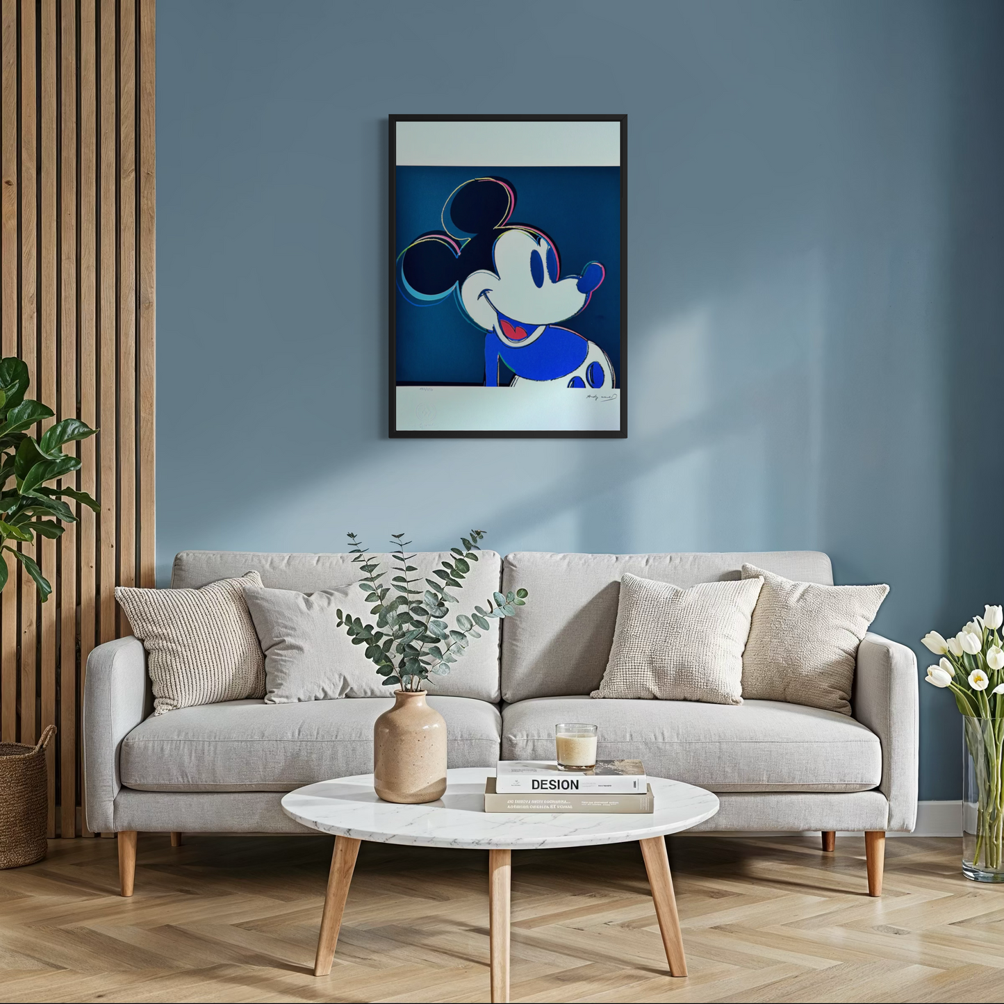 Andy Warhol – ‘Mickey Mouse (Zwart-blauw)’ – Gelimiteerde en genummerde editie