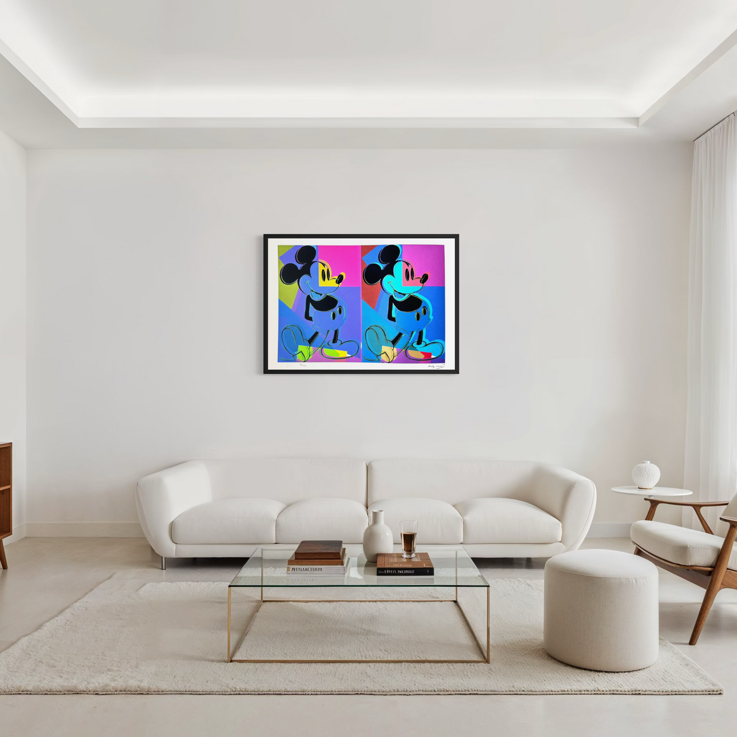 Andy Warhol – ‘Double Mickey (Paars, Blauw, Groen, Geel)’ – Gelimiteerde en genummerde editie