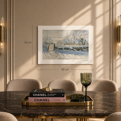 Claude Monet – 'Le Pie (kar manzarası)' – Sınırlı ve numaralı baskı
