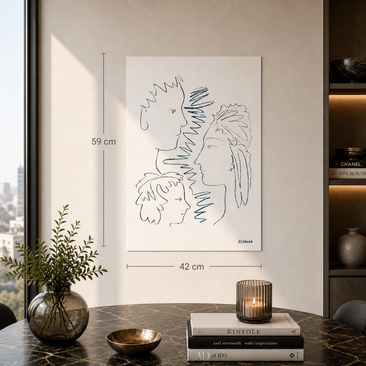 Pablo Picasso – 'Yüzler' – Sınırlı ve numaralı baskı