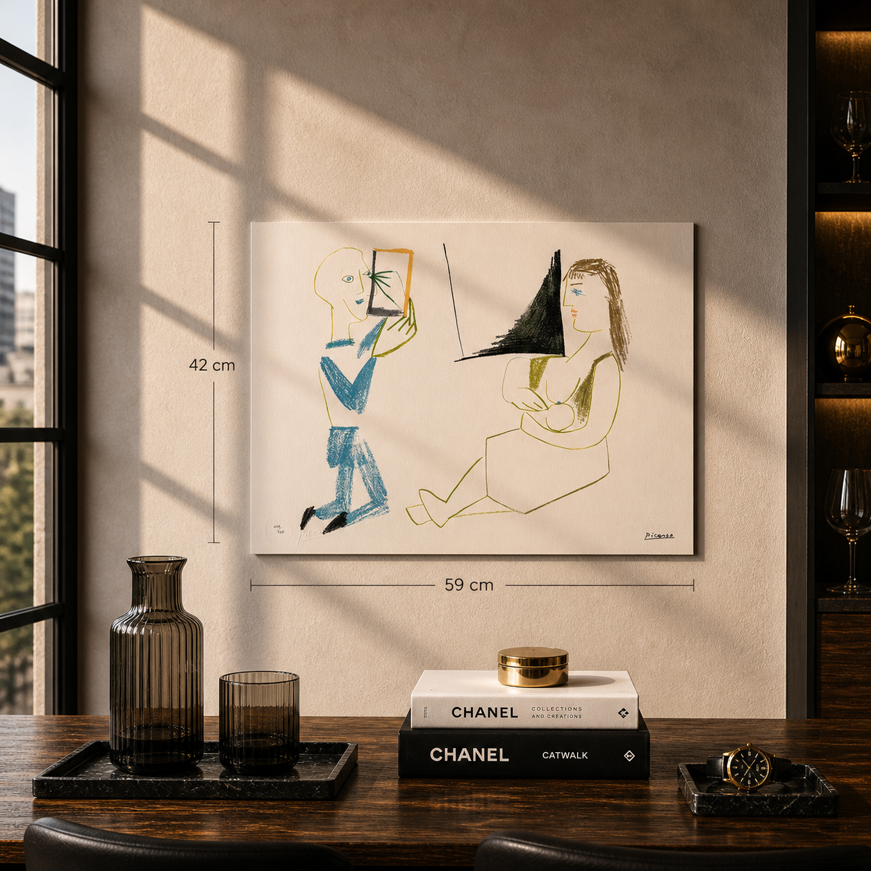 Pablo Picasso – ‘Clown en naakte vrouw, 1954’ – Gelimiteerde en genummerde editie