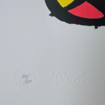 Genummerde editie Joan Miró, Abstract prachtige levendige kleuren - Gesigneerd - Certificaat - limited Barcelona Espana -