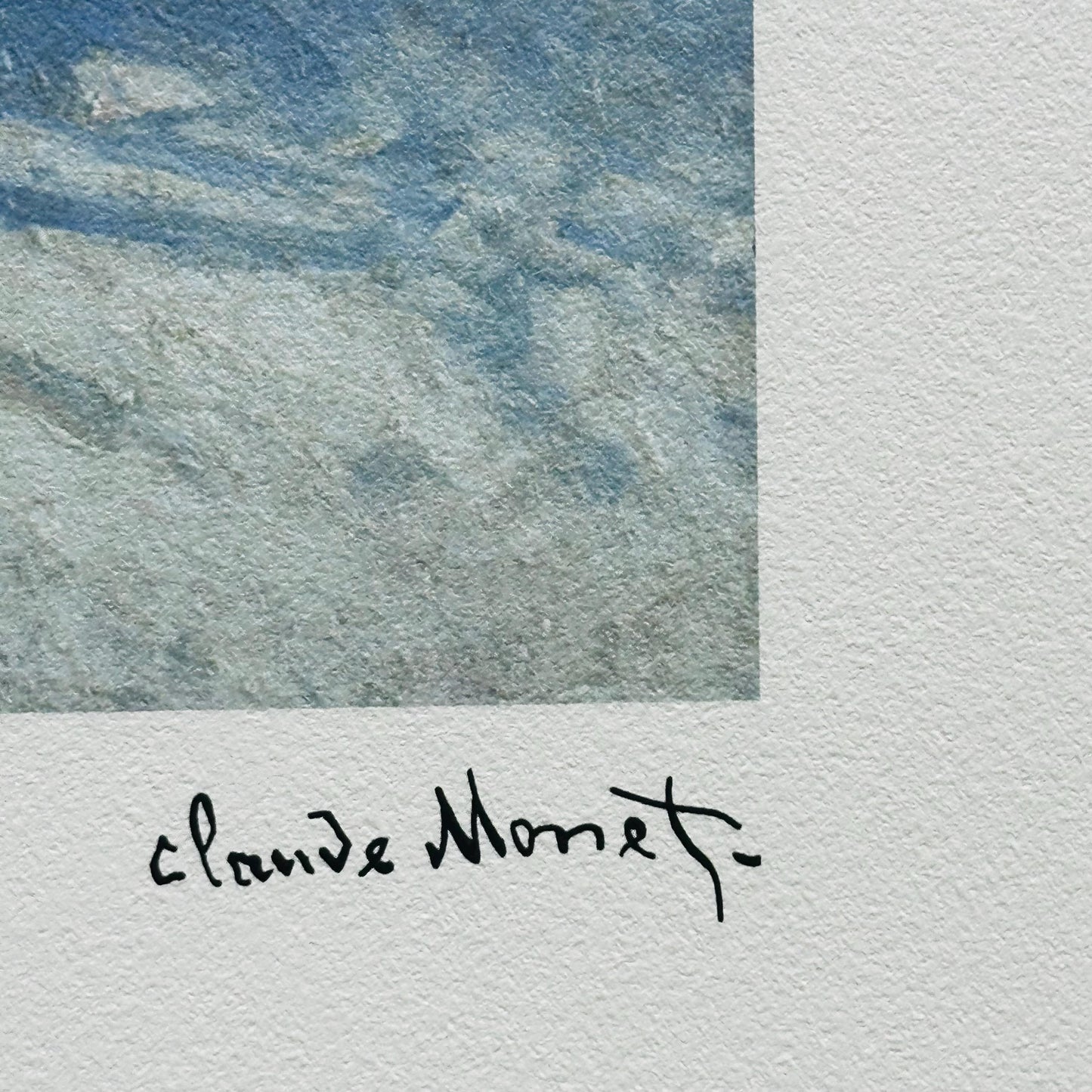 Genummerde editie Claude Monet," le pie " sneeuw landschap - Certificaat - kunstdecoratie - unieke kunst lithograph after