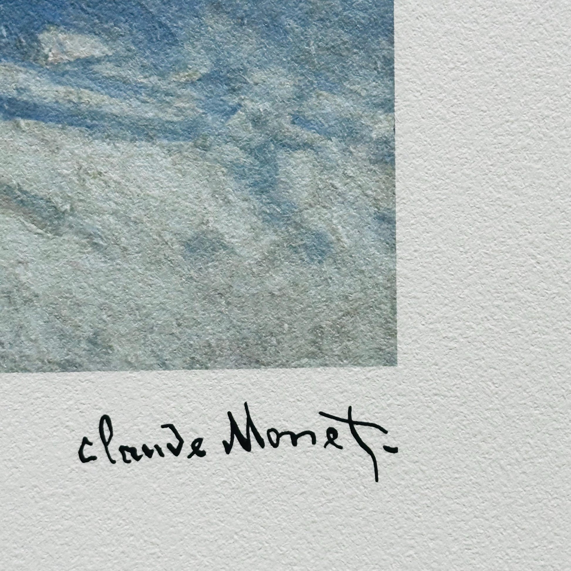 Genummerde editie Claude Monet," le pie " sneeuw landschap - Certificaat - kunstdecoratie - unieke kunst lithograph after