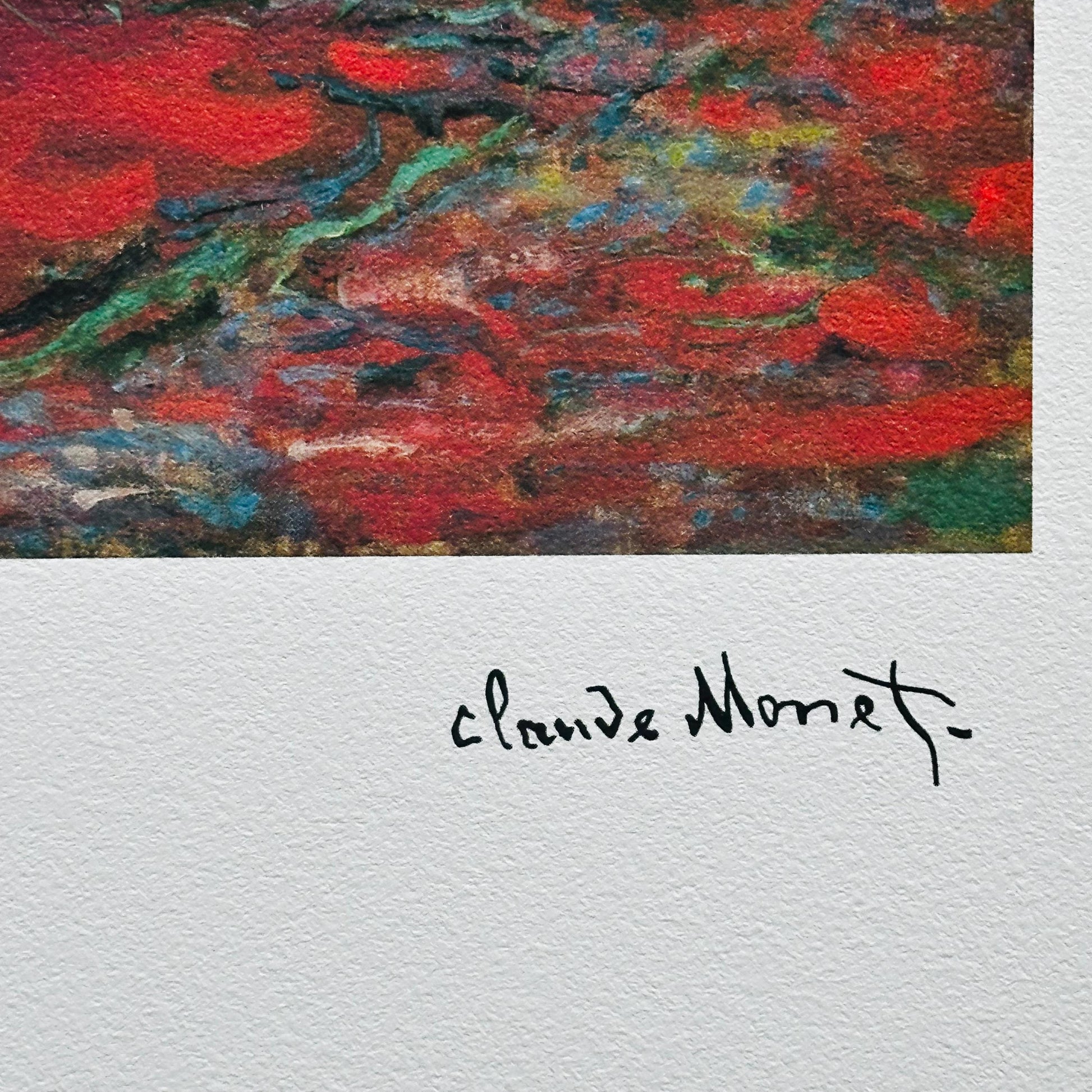 Genummerde editie Claude Monet," Bloemen in vaas - Certificaat - kunstdecoratie - unieke kunst lithograph 'after'