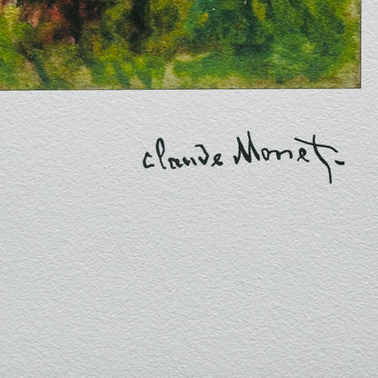 Genummerde editie Claude Monet," Kind en vrouw met paraplu- Certificaat - kunstdecoratie - unieke kunst lithograph after
