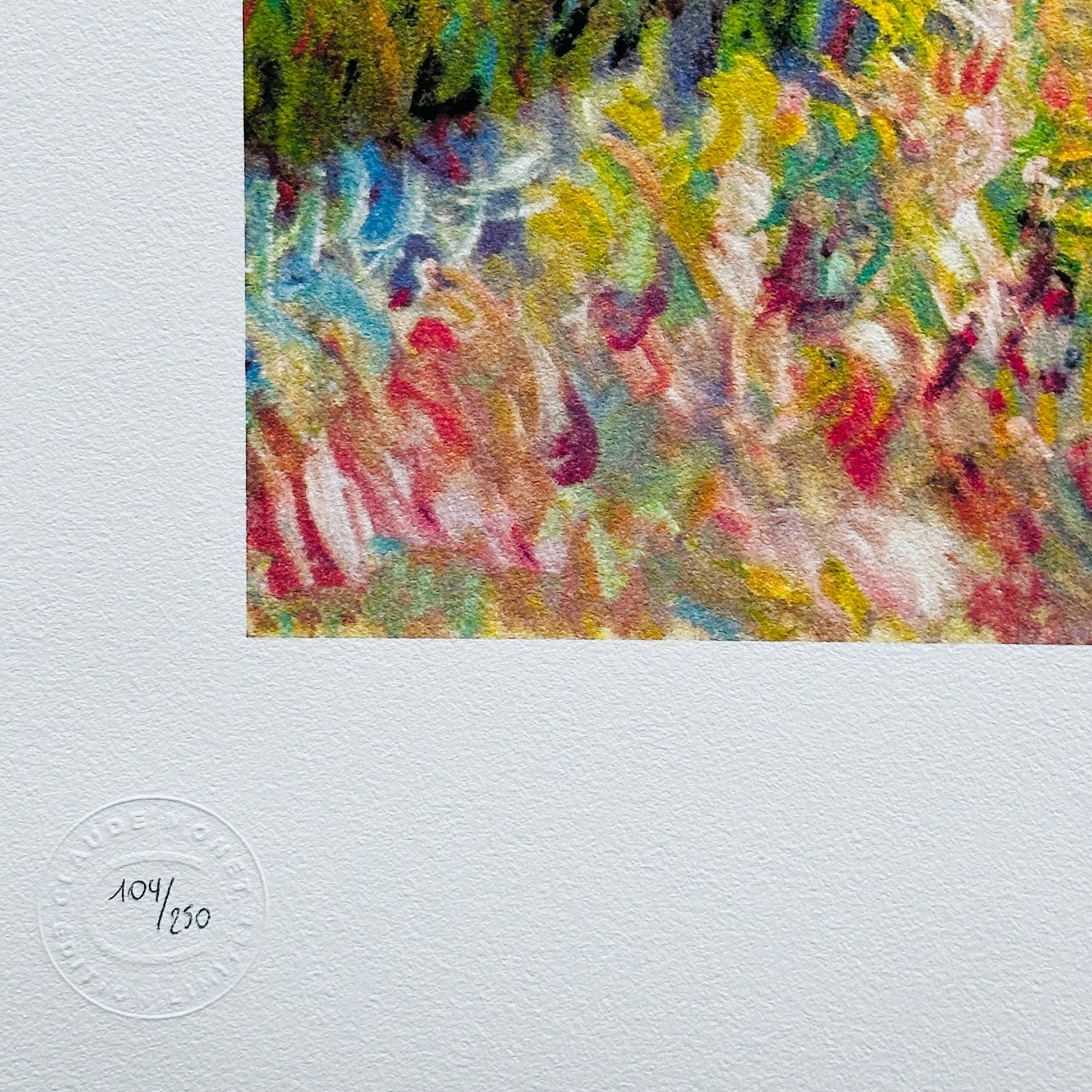 Genummerde editie Claude Monet," vrouw met paraplu- Certificaat - kunstdecoratie - unieke kunst lithograph after