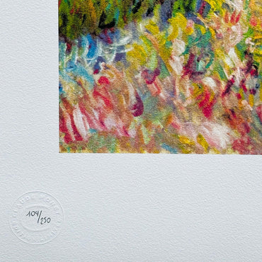 Genummerde editie Claude Monet," vrouw met paraplu- Certificaat - kunstdecoratie - unieke kunst lithograph after