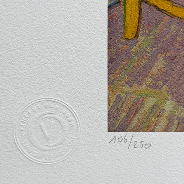 Genummerde editie VINCENT VAN GOGH "De slaapkamer" Gesigneerd - Certificaat - Limited lithografie - Nederlandse kunstenaar - after