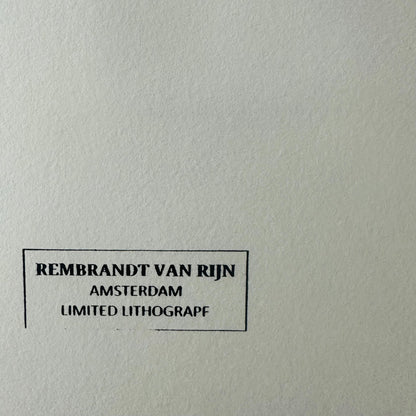 Genummerde editie REMBRANDT VAN RIJN "Harmen doomer" Gesigneerd - Certificaat - Limited lithografie - Nederlandse kunstenaar - after