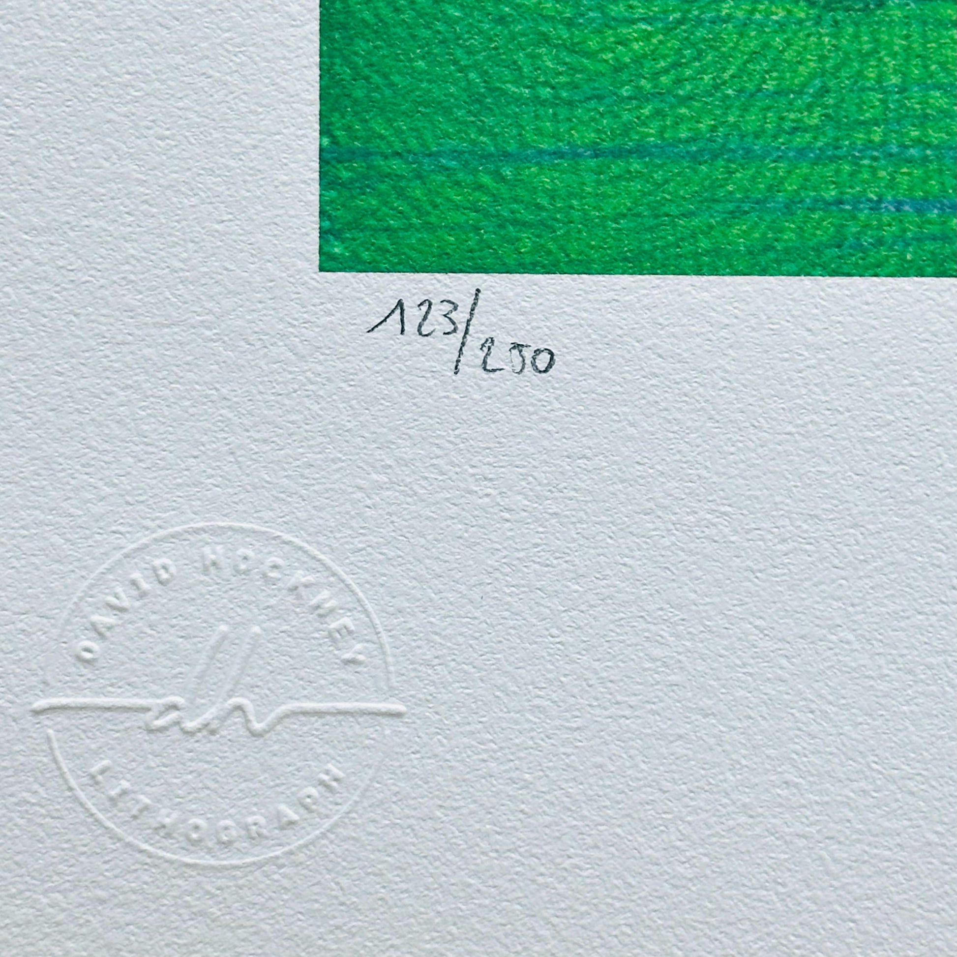 Genummerde editie DAVID HOCKNEY - Huis met 2 figuren - Certificaat - Limited lithografie - muurdecoratie - after