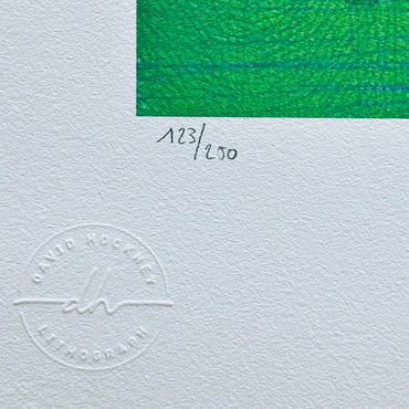 Genummerde editie DAVID HOCKNEY - Huis met 2 figuren - Certificaat - Limited lithografie - muurdecoratie - after