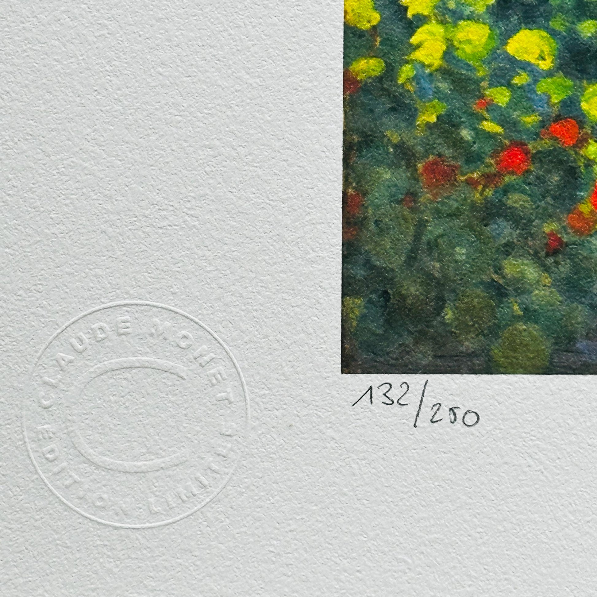 Genummerde editie Claude Monet," Terras in saint adresse " - Certificaat - kunstdecoratie - uniek kunst lithograph after