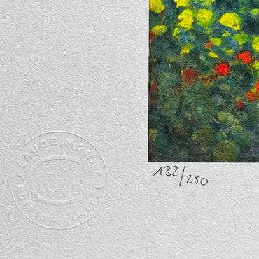 Genummerde editie Claude Monet," Terras in saint adresse " - Certificaat - kunstdecoratie - uniek kunst lithograph after