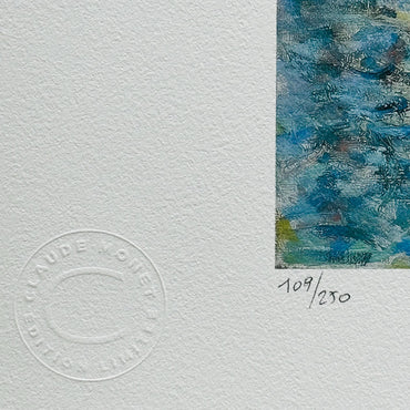 Genummerde editie Claude Monet," De grote kanaal in Venetië " - Certificaat - kunstdecoratie - unieke kunst lithograph after