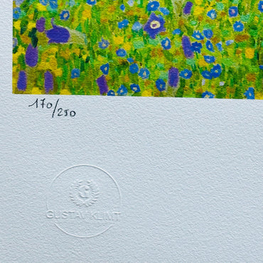 Genummerde editie Gustav Klimt," man en vrouw "de kus"- Certificaat - kunstdecoratie - unieke kunst lithograph after