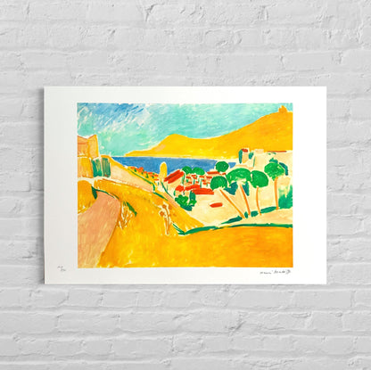 Genummerde editie HENRI MATISSE "collioure en Août" Gesigneerd - Certificaat - Limited lithografie - Franse kunstenaar - after