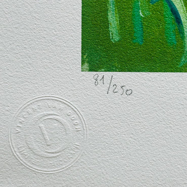 Genummerde editie VINCENT VAN GOGH "Meisje in het wit" Gesigneerd - Certificaat - Limited lithografie - Nederlandse kunstenaar - after