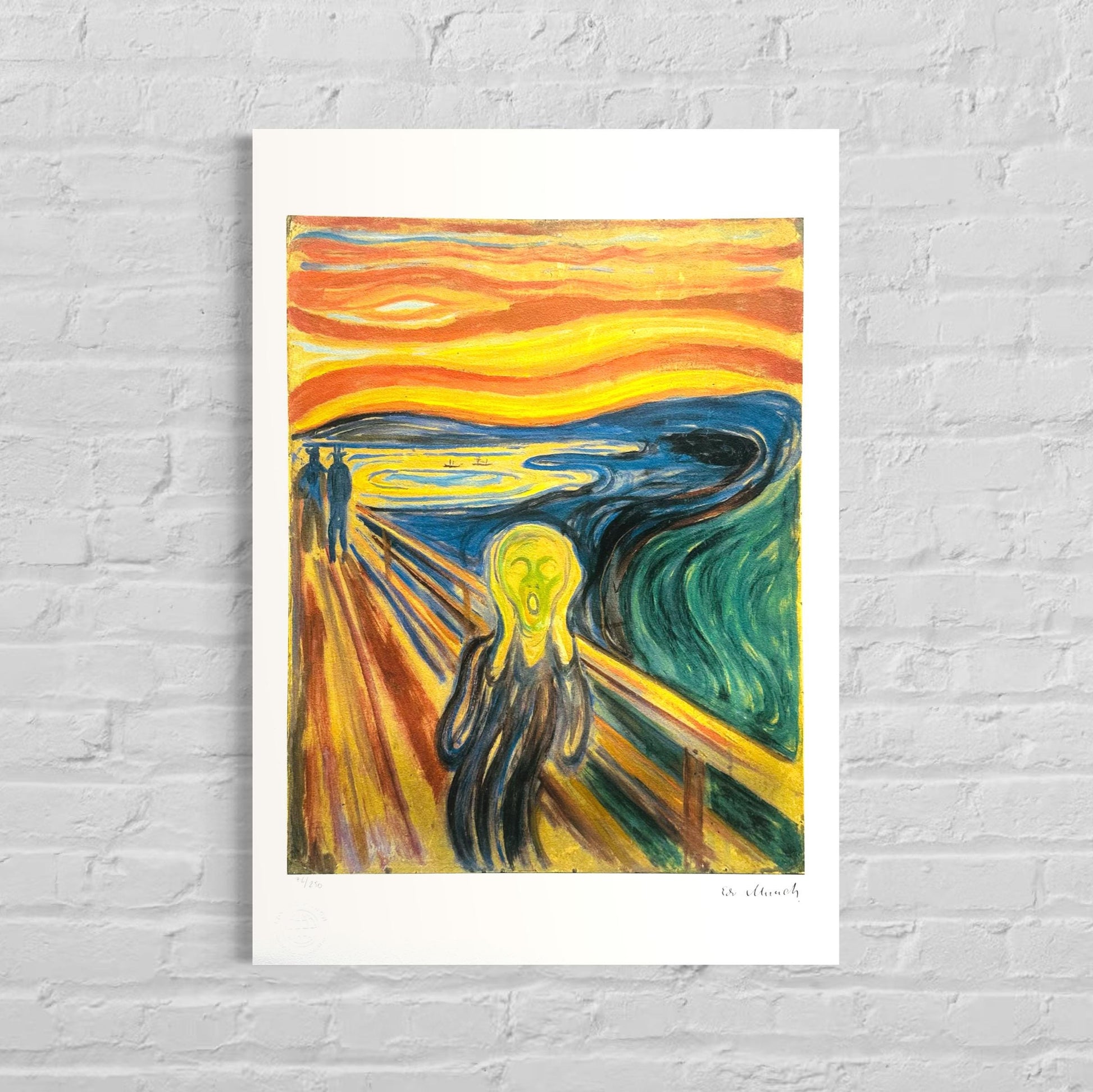 Genummerde editie EDVARD MUNCH "The Cream" Gesigneerd - Certificaat - Limited lithografie - Noorse kunstenaar - after