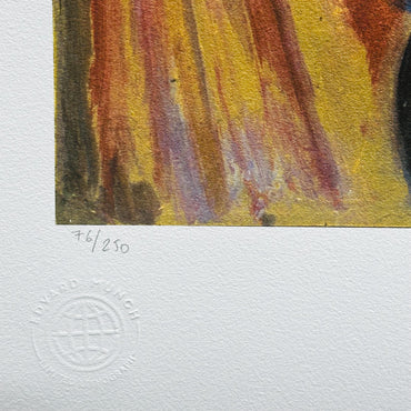 Genummerde editie EDVARD MUNCH "The Cream" Gesigneerd - Certificaat - Limited lithografie - Noorse kunstenaar - after