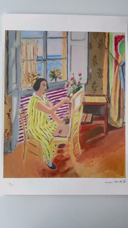 Genummerde editie HENRI MATISSE La Séance du matin Gesigneerd - Certificaat - Limited lithografie  - Franse kunstenaar -