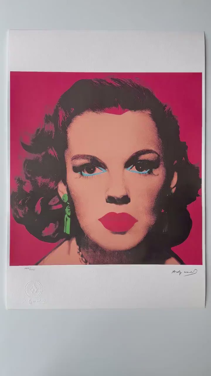 Genummerde editie ANDY WARHOL Judy Garland - Certificaat Leo Castelli - Pop art - lithograph