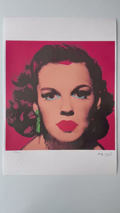 Genummerde editie ANDY WARHOL Judy Garland - Certificaat Leo Castelli - Pop art - lithograph