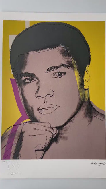 Genummerde editie ANDY WARHOL Mohamed Ali  - Certificaat Leo Castelli - Pop art - lithograph