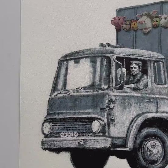 Genummerde editie BANKSY  Sirens of the lambs - certificaat -     Wall Art, Grafitti Art, Lithograph, Stencil Art